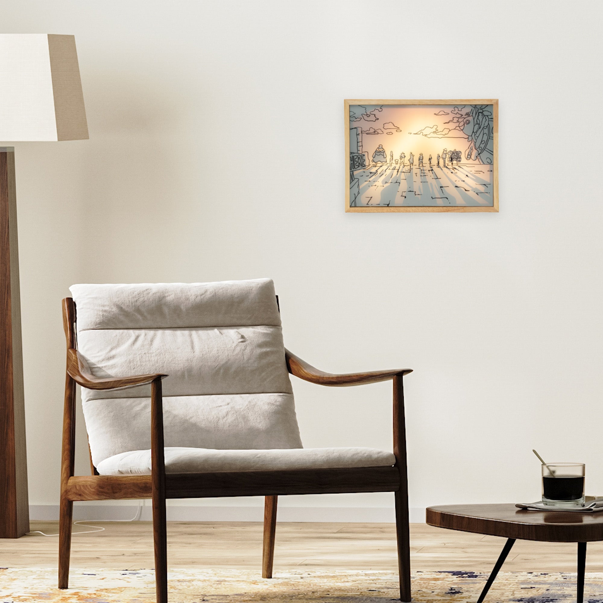 Leuchtendes Bild SUNSET 23 x 17 cm