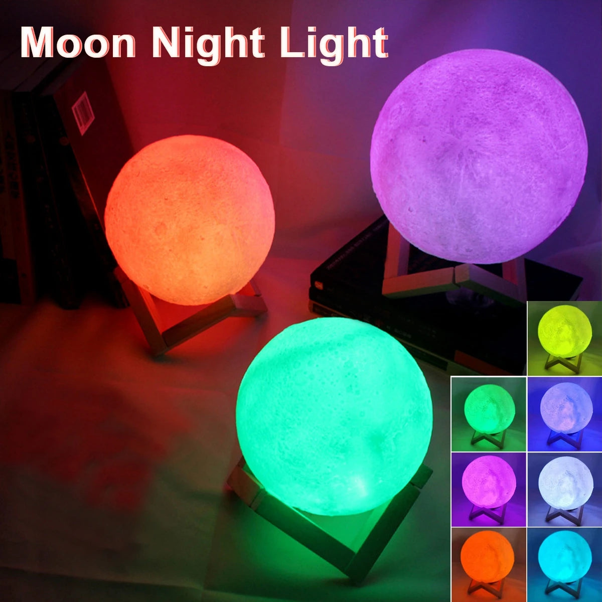 London Nachttischlampe LED Mondlampe – 3D Sternenlicht mit Ständer