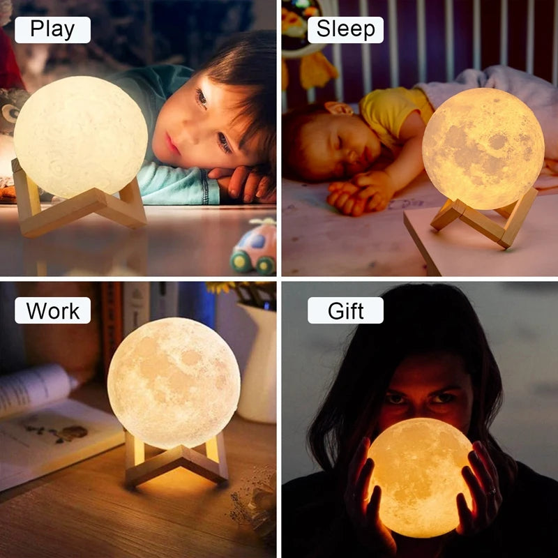 London Nachttischlampe LED Mondlampe – 3D Sternenlicht mit Ständer