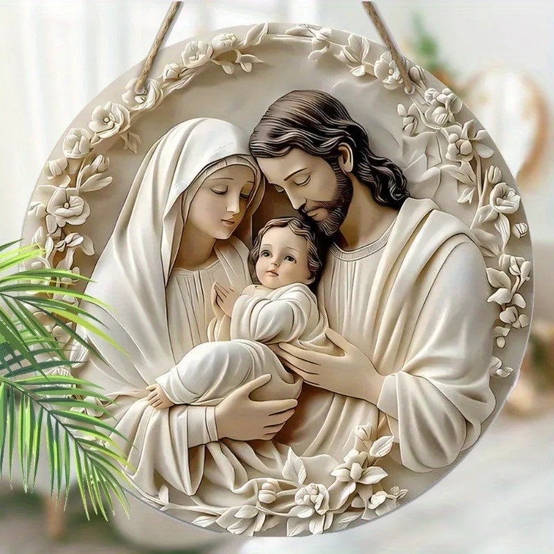 Personalisierte Krippen Holztafel