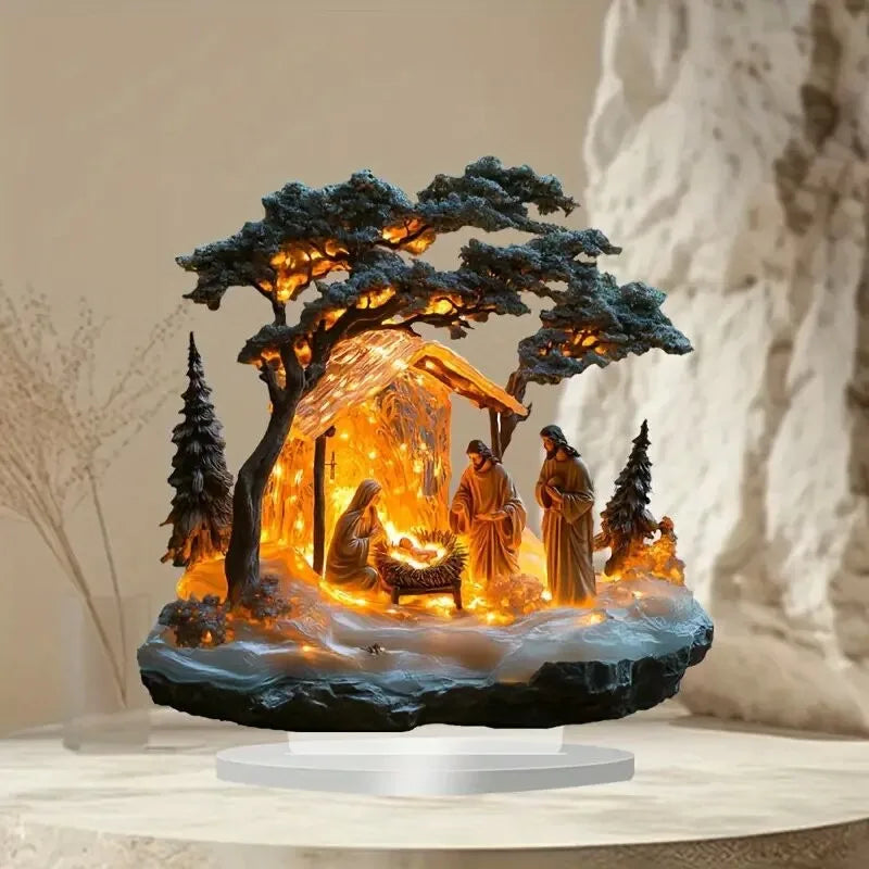 Weihnachtskrippe aus Acryl