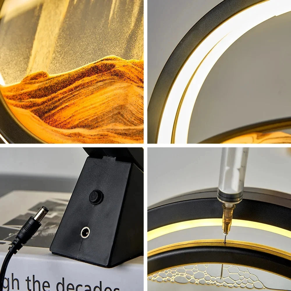 Tischlampe Sandbild – 3D Quicksand Nachtlicht Deko