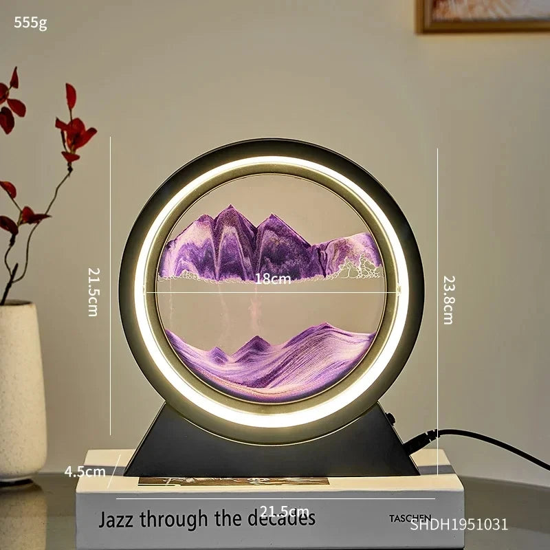 Tischlampe Sandbild – 3D Quicksand Nachtlicht Deko