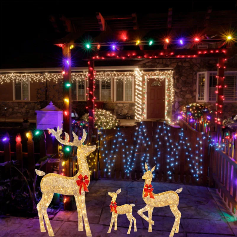 LED Rentier Deko 3er-Set