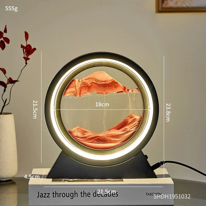 Tischlampe Sandbild – 3D Quicksand Nachtlicht Deko