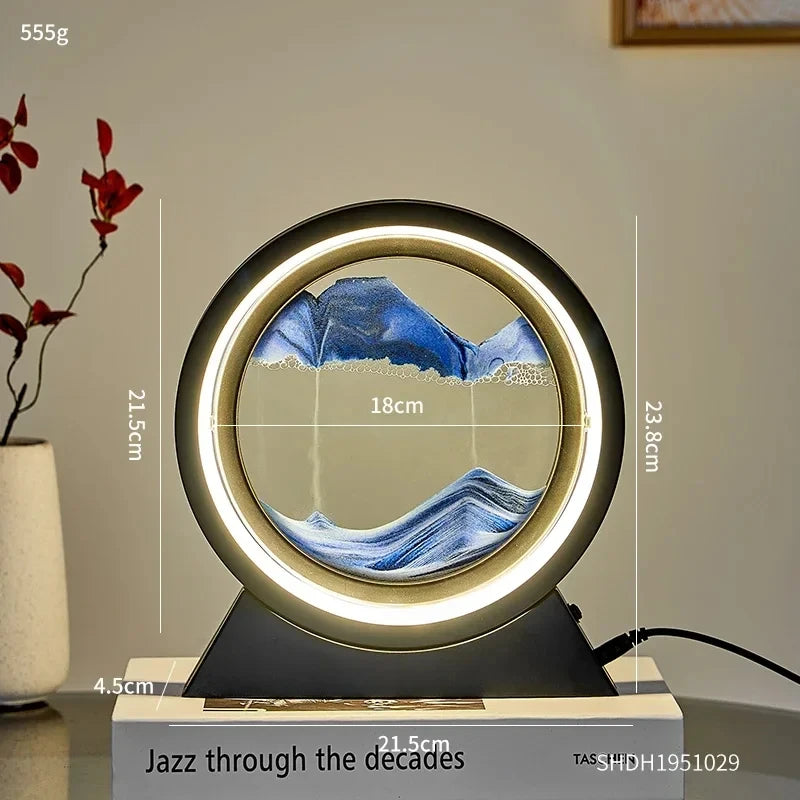 Tischlampe Sandbild – 3D Quicksand Nachtlicht Deko
