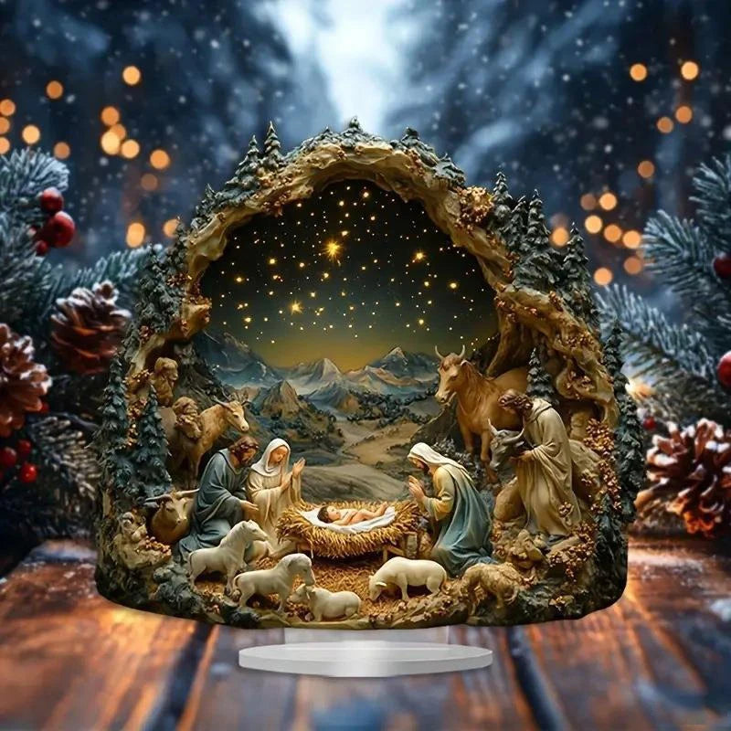 Weihnachtskrippe aus Acryl
