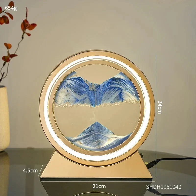 Tischlampe Sandbild – 3D Quicksand Nachtlicht Deko