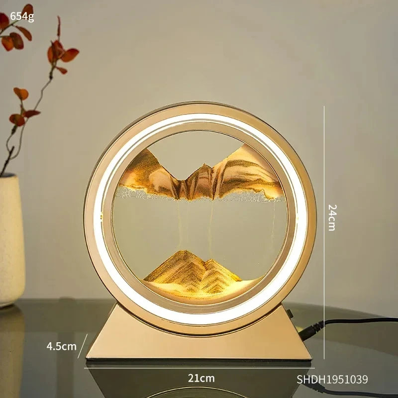 Tischlampe Sandbild – 3D Quicksand Nachtlicht Deko