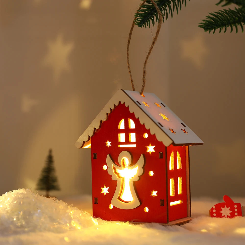 Leuchtende Weihnachtsdeko - Holzhaus