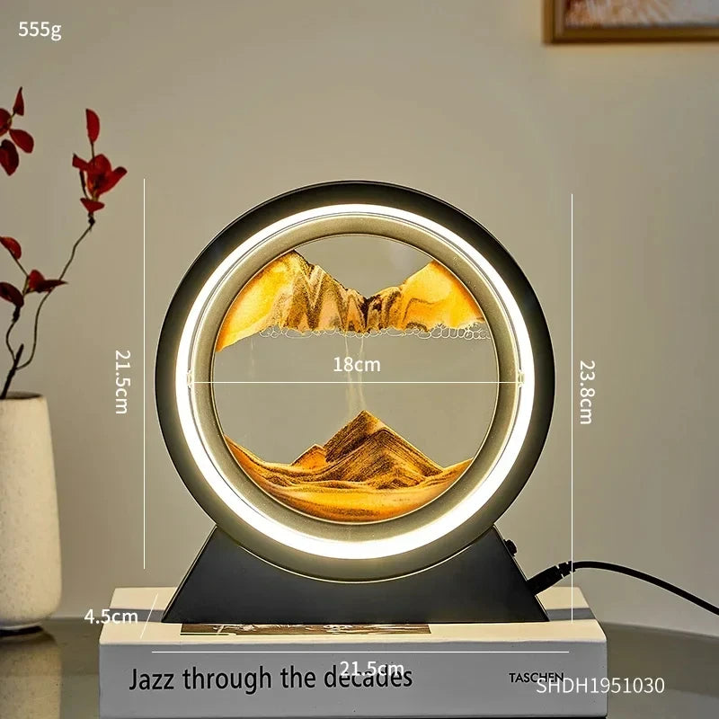 Tischlampe Sandbild – 3D Quicksand Nachtlicht Deko