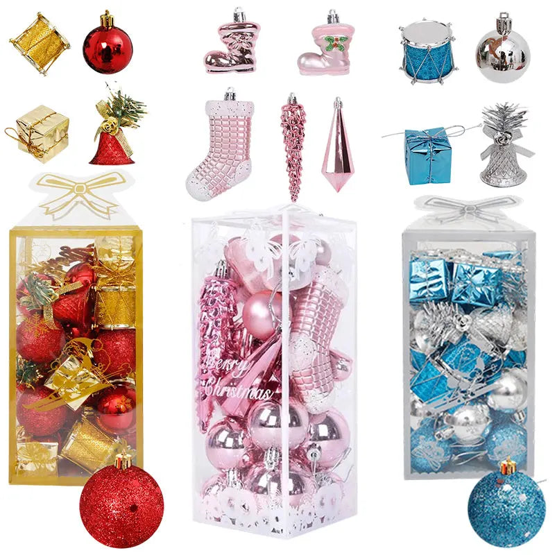 Weihnachtskugeln in verschiedenen Farben