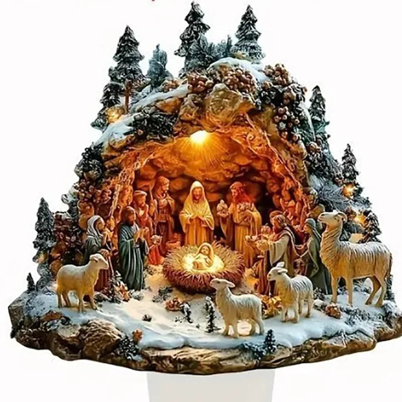 Weihnachtskrippe aus Acryl