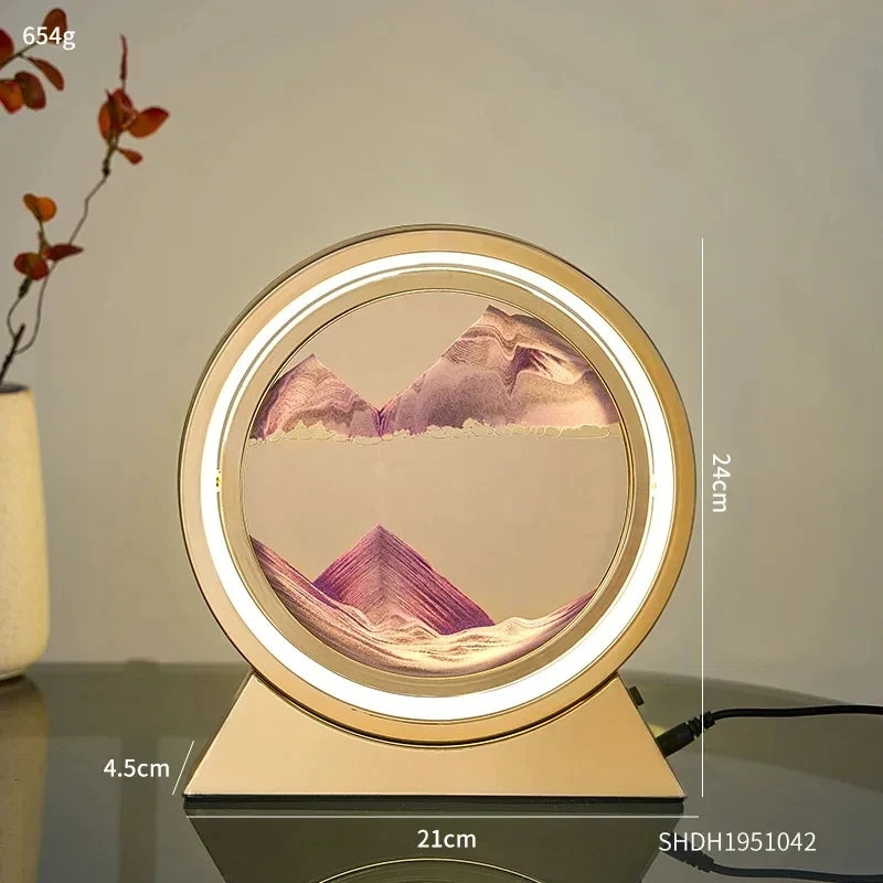 Tischlampe Sandbild – 3D Quicksand Nachtlicht Deko