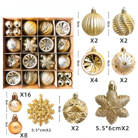 Weihnachtskugeln in verschiedenen Farben