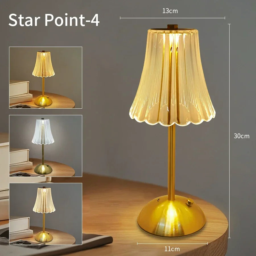 Tischlampe Crystal LED dimmbar mit Touch Sensor