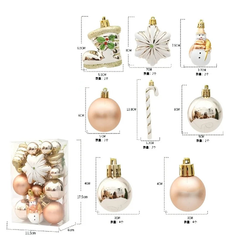 Weihnachtskugeln in verschiedenen Farben