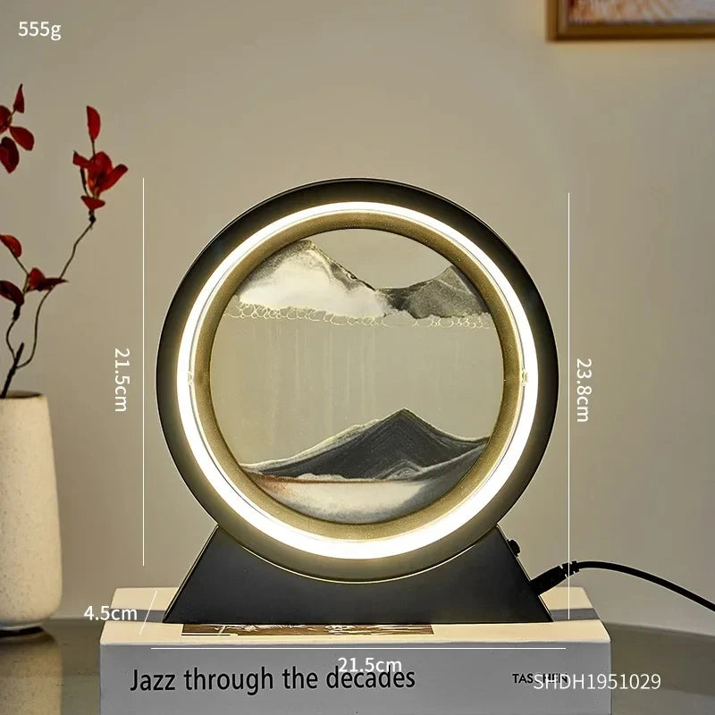 Tischlampe Sandbild – 3D Quicksand Nachtlicht Deko