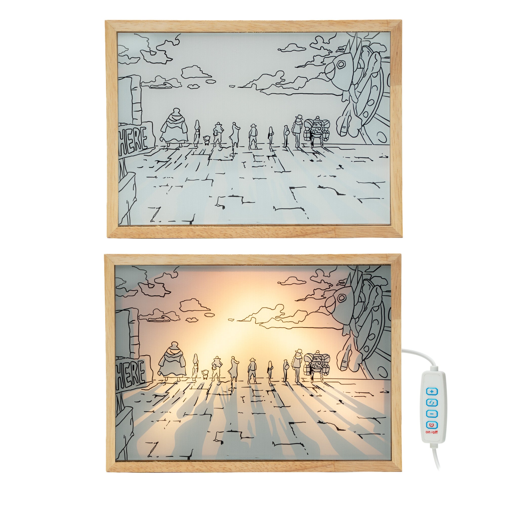 Leuchtendes Bild SUNSET 23 x 17 cm