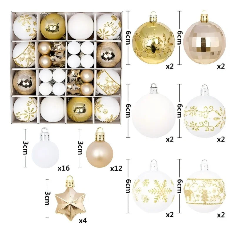 Weihnachtskugeln in verschiedenen Farben