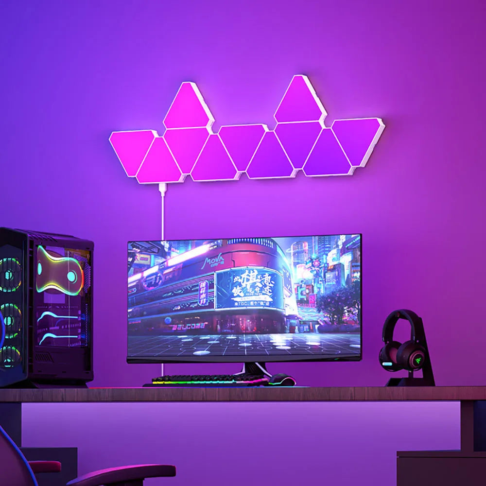RGB LED Wandleuchte - Dreieck