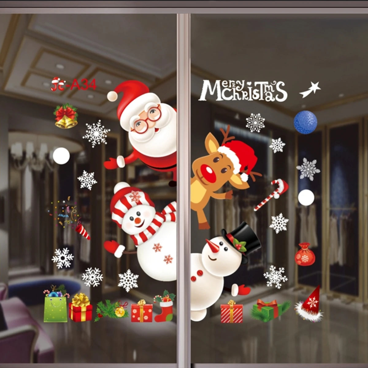 Weihnachtsfenster Aufkleber