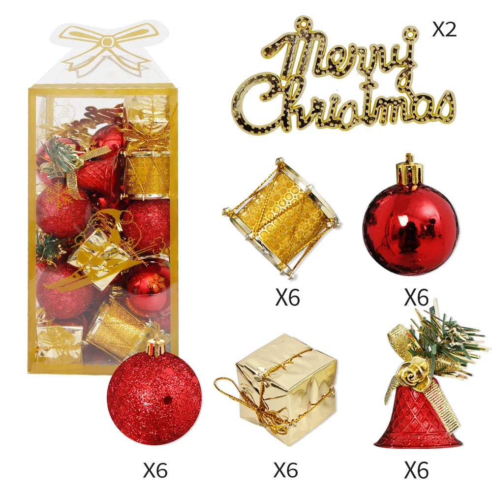 Weihnachtskugeln in verschiedenen Farben