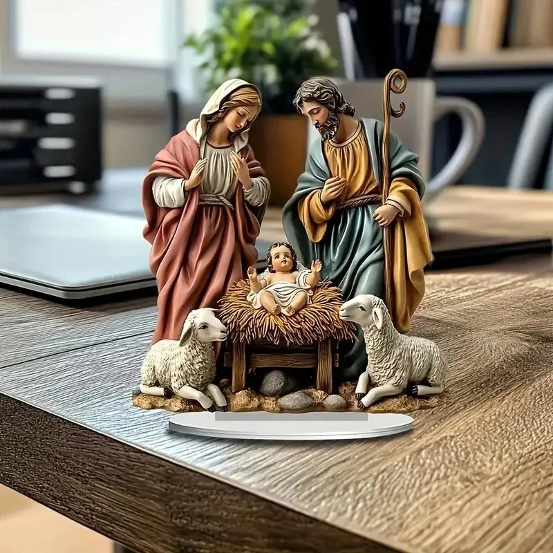 Weihnachtskrippe aus Acryl