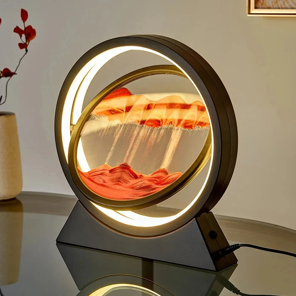 Tischlampe Sandbild – 3D Quicksand Nachtlicht Deko