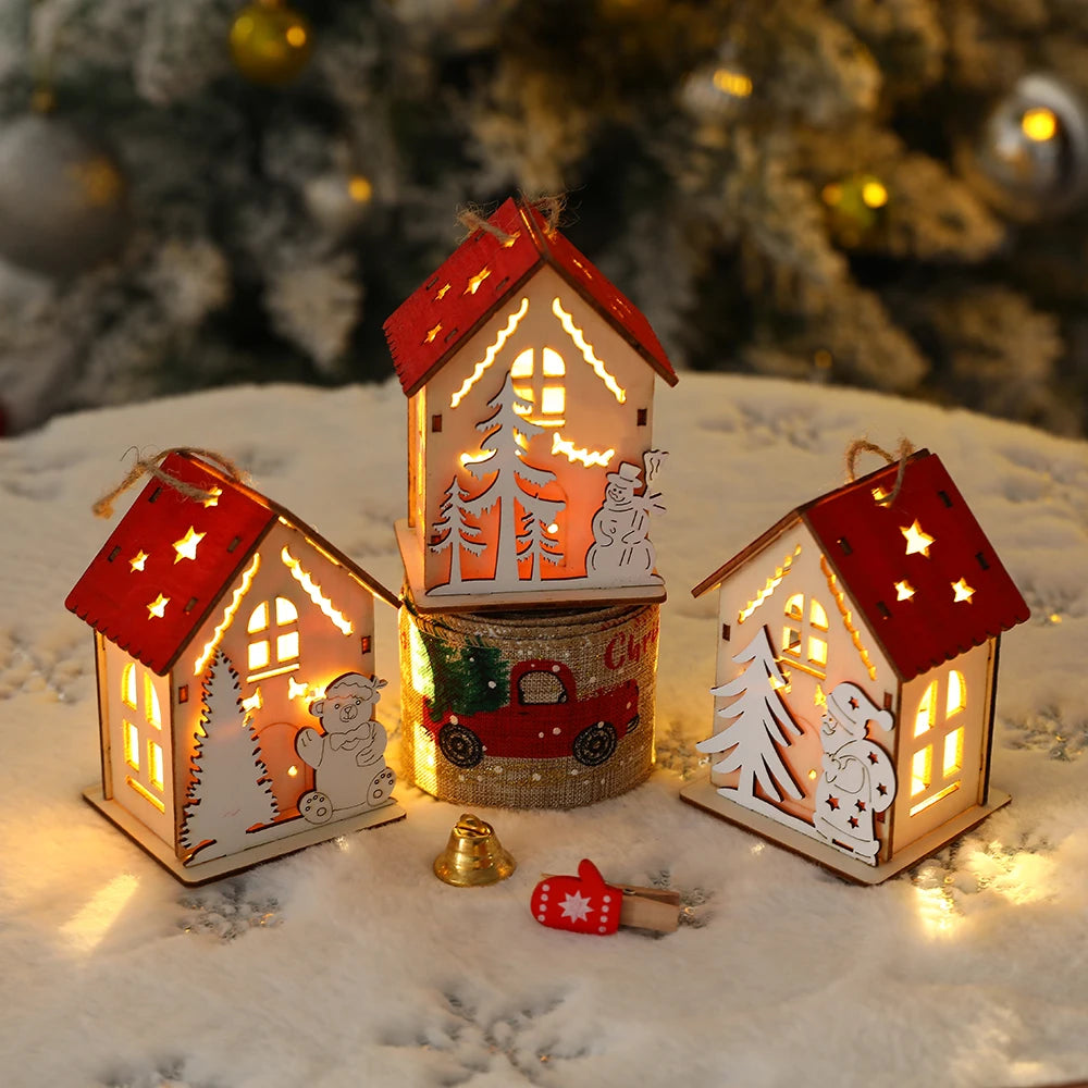 Leuchtende Weihnachtsdeko - Holzhaus