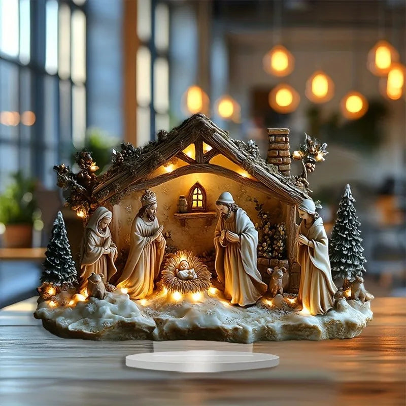 Weihnachtskrippe aus Acryl