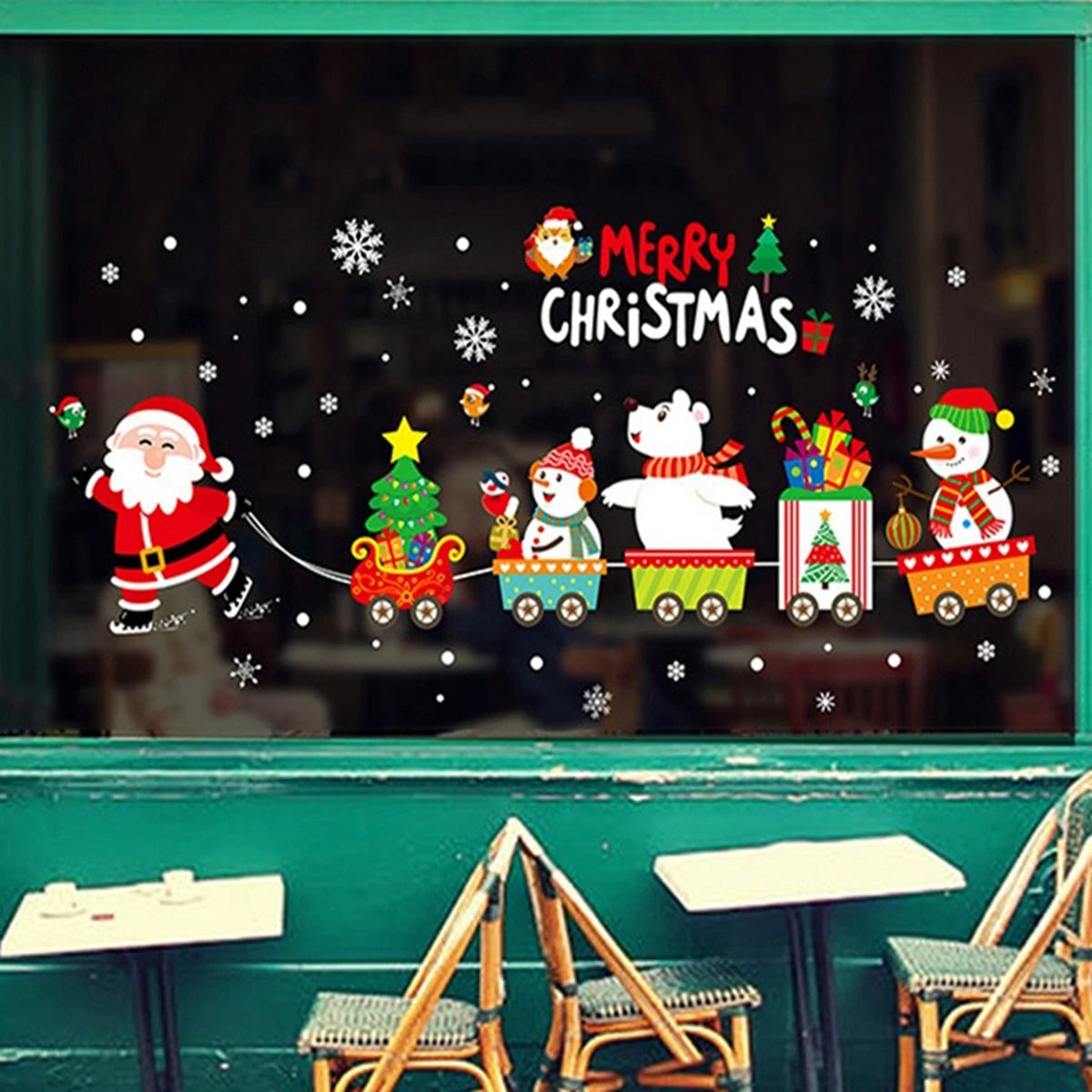 Weihnachtsfenster Aufkleber