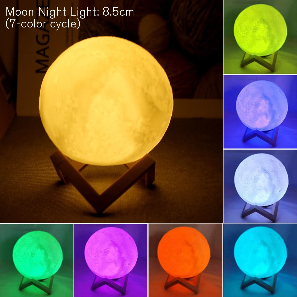 London Nachttischlampe LED Mondlampe – 3D Sternenlicht mit Ständer