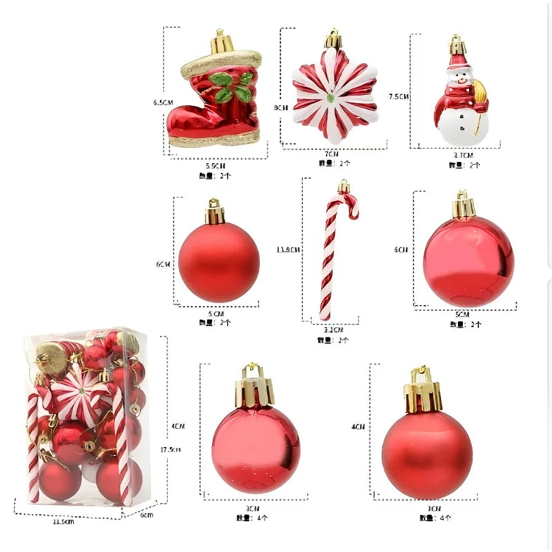 Weihnachtskugeln in verschiedenen Farben
